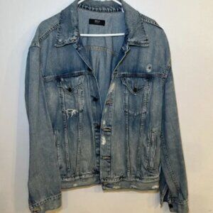 Able The Merly Denim Jacket Distressed Size XXL